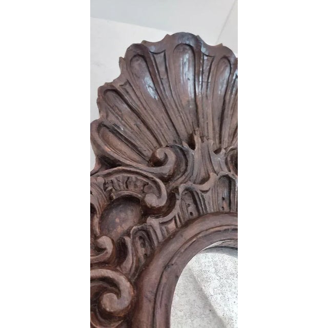 Carved Wooden Mirror, Spain, 1940s For Sale - Image 6 of 13