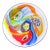 Arte Murano Icet Rainbow Millefiori Flowers Color Streaks Art Glass Decorative Satin Surface Bowl For Sale