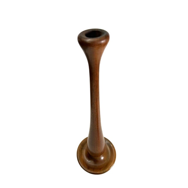 Mid Century Modern Teak Candle Sticks For Sale In Chicago - Image 6 of 11