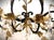 Black and Gold Gilt Metal Floral Wall Sconce, Teardrop Crystals, Candleholders For Sale - Image 13 of 14