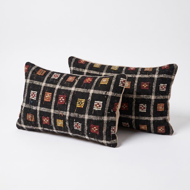 This beautiful 16'' x 24'' pillow cover set was made from authentic Turkish Kilim pieces. Bright colors of wool adorn the...
