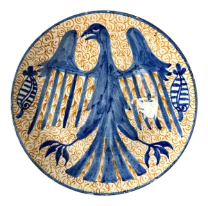 Vintage Spanish Pottery Eagle Charger