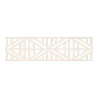 Schumacher Diamond Lattice Trim in Ivory For Sale