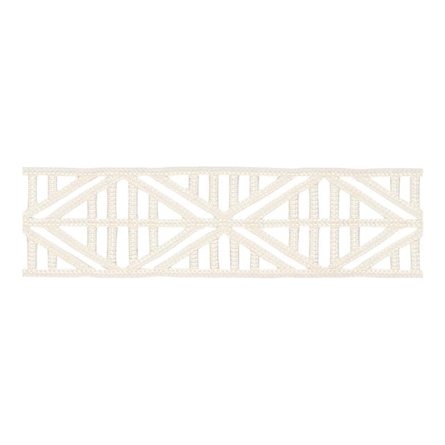 Schumacher Diamond Lattice Trim in Ivory For Sale