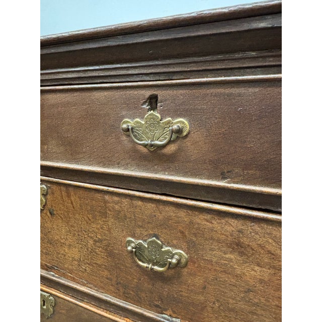 English Antique English Oak Chest of Drawers For Sale - Image 3 of 12