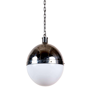 Vintage Mid 20th Century Chrome Ceiling Pendant Light