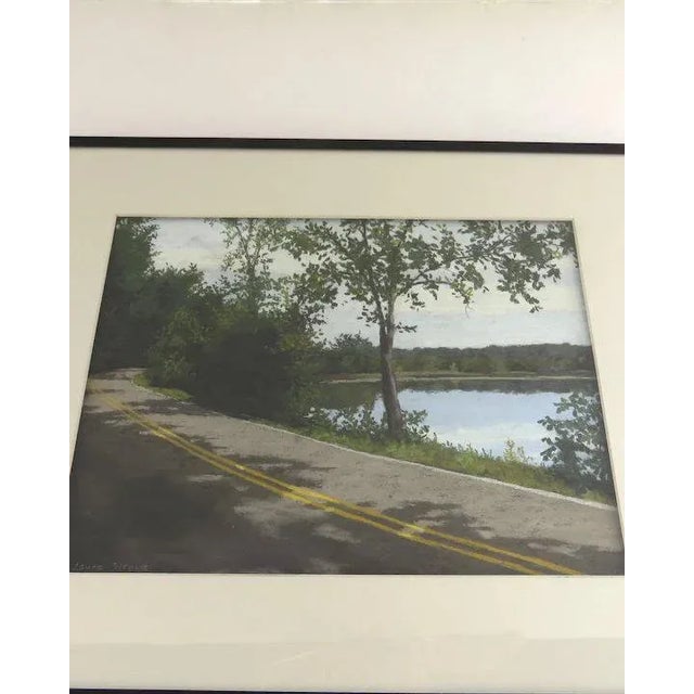 "The Big Turn" Contemporary Landscape Oil Pastel Drawing by Laura Strowe, Framed For Sale - Image 11 of 13