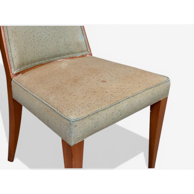 Grosfeld House, Six Dining Chairs, Walnut, Fabric, Usa, 1970s For Sale - Image 12 of 15