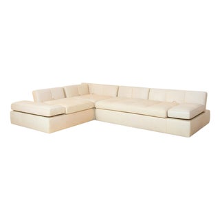 Square Up Modular Sofa in Leather fom FSM, Set of 3 For Sale