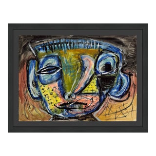 Rolph Scarlett, Portrait, Original Gouche on Paper, Custom Framed, 24 X 30 Inches For Sale