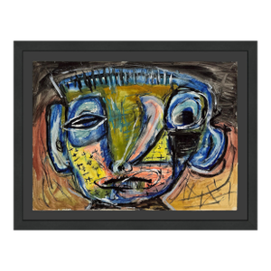 Rolph Scarlett, Portrait, Original Gouche on Paper, Custom Framed, 24 X 30 Inches
