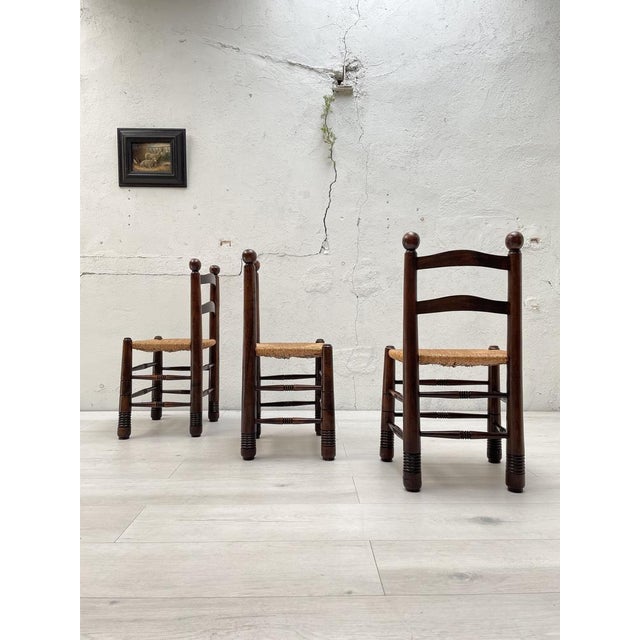 Beech and Straw Chair in the style of Charles Dudouyt For Sale - Image 11 of 18