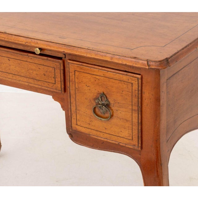 Brown Louis XV Style Fruitwood Desk For Sale - Image 8 of 10
