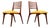 Set of 2 Chairs in Rosewood & Yellow Linen Canvas, Carlo Hauner, 1950s For Sale