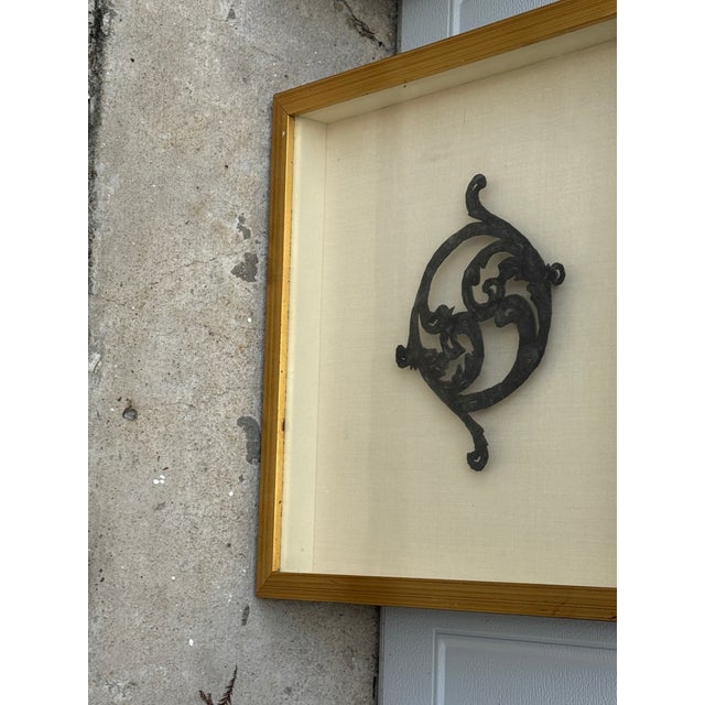 Brown Vintage Framed Architectural Elements-a Pair For Sale - Image 8 of 10