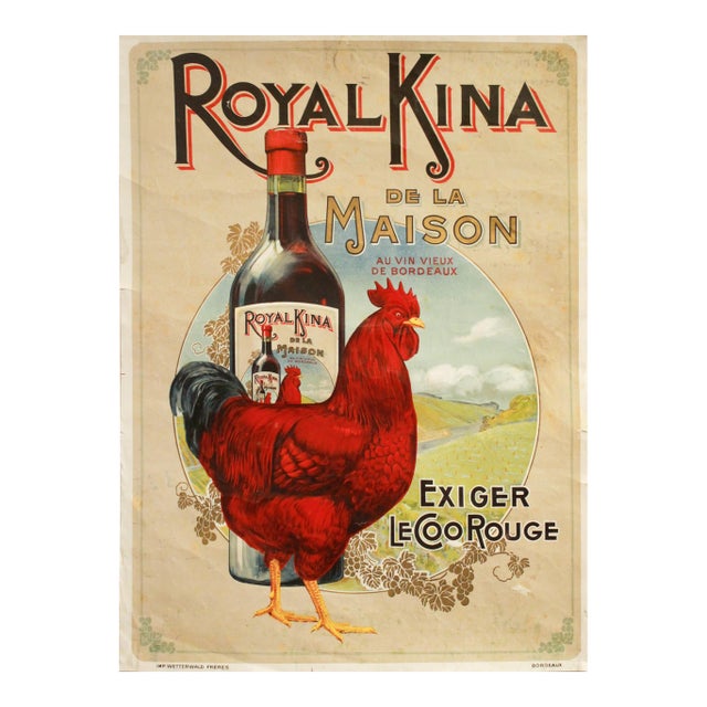 1920 French Alcohol Poster, Royal Kina For Sale