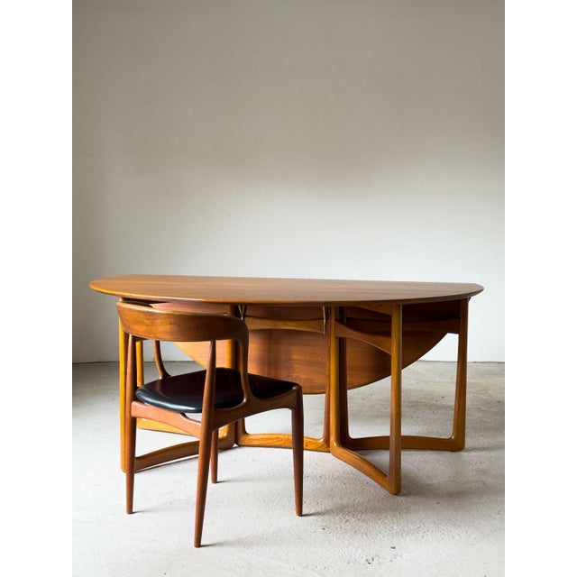 Brown Teak Gateleg Dining Table by Peter Hvidt & Orla Mølgaard-Nielsen for France & Son., Denmark, 1960s For Sale - Image 8 of 18