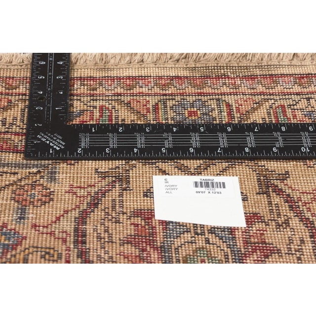 Early 20th Century Antique-Worn Persian Tabriz Rug - 09'07 X 12'03 For Sale - Image 4 of 9