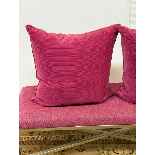 Textile Susan Lund Chastain Magenta/Berry Throw Pillows, Pair For Sale - Image 7 of 12