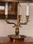 Late 20th Century French Tole Bouillotte Lamp With Green Shade and Dolphin Arms For Sale - Image 4 of 10