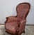 Red Small Napoleon III Chair in Mahogany For Sale - Image 8 of 17