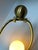 Vintage Brass Table Lamp With Green & Burgundy Damask Shade, Beaded Fringe, Ornate Traditional European Style, Decorative Accent Lighting For Sale - Image 11 of 12