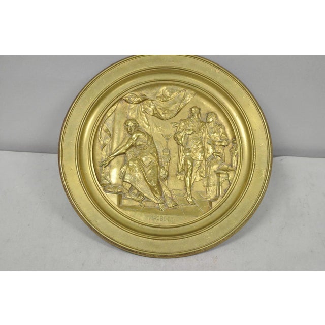 19th Century Emile Louis Picault Macbeth Bronze Relief Pedestal Compote Tazza Dish For Sale - Image 16 of 18