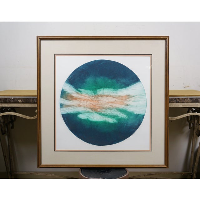 Late 20th Century Ruth Rodman Signed Limited Edition Abstract Moonburt III Serigraph 30" For Sale - Image 4 of 12