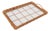 Vintage Italian Wicker and Glass Serving Tray, Italy, 1970s For Sale