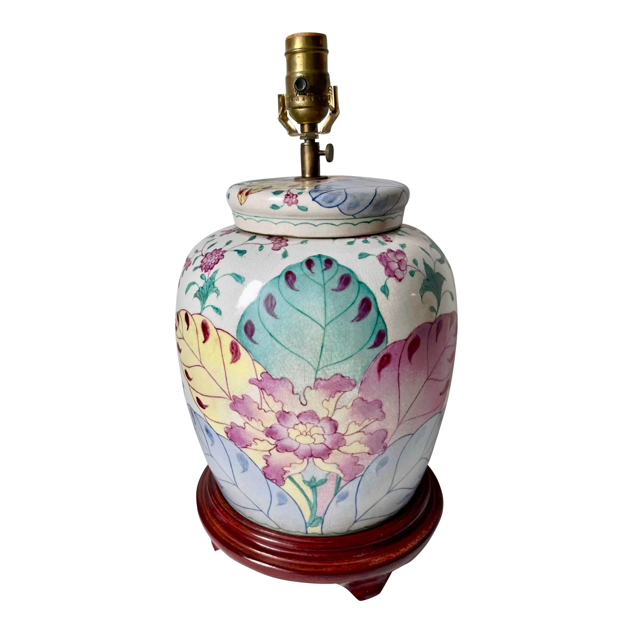 tobacco leaf ginger jar lamp Mottahedeh. Tobacco Leaf Lamp Port 68