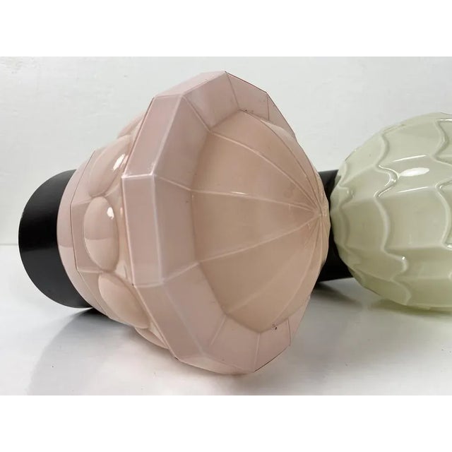 Art Deco Ceiling Lamps from Thabur, 1920s, Set of 3 For Sale - Image 4 of 15