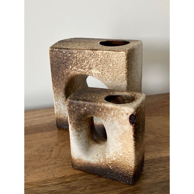 1970s Marius Van Woerden “Fat Lava” Chimney Vases, Gouda, Holland 1970s-a Pair For Sale - Image 5 of 11