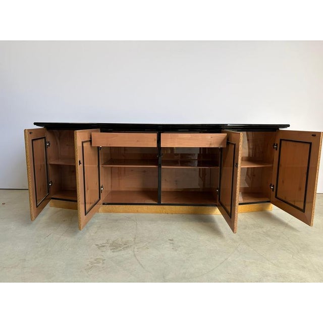 Vintage Burl Wood Credenza, 1980s For Sale - Image 4 of 13