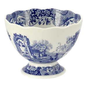 Spode Blue Italian Footed Bowl 4.75"