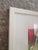 Acrylic and mixed media collage on paper, framed in a white wood frame with a bevel cut mat. Full frame dimensions measure...