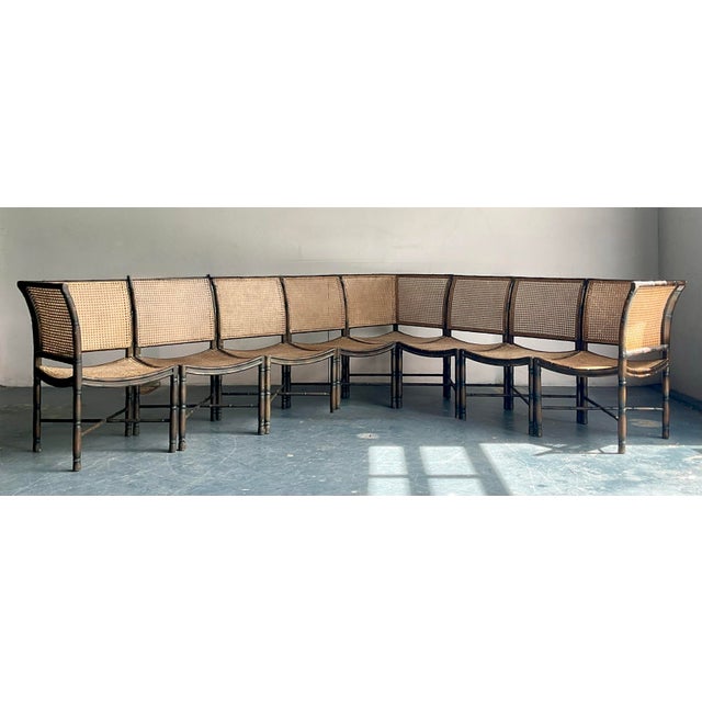 Vintage Boho Cane Sectional Sofa After Palecek For Sale In West Palm - Image 6 of 10