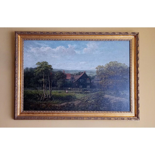 R. J. Osborn, Farm in Hampstead, 1860, Paint, Framed For Sale - Image 4 of 10
