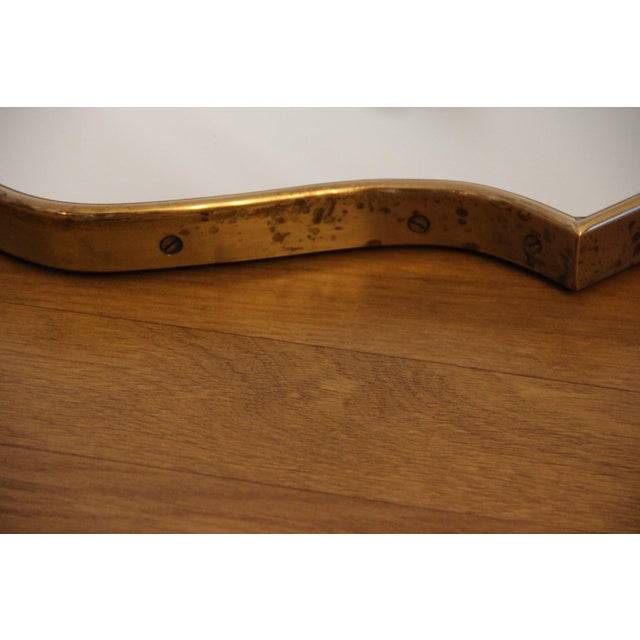 Brass Wall Mirror in the style of Gio Ponti, 1950s For Sale - Image 9 of 18