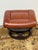 Wood Stressless Faux Leather Footstool For Sale - Image 7 of 12