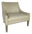 Modern Beige Leather Club Chair For Sale