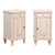 Swedish Gustavian 1880s Light Gray Nightstands with Drawers and Doors - A Pair For Sale
