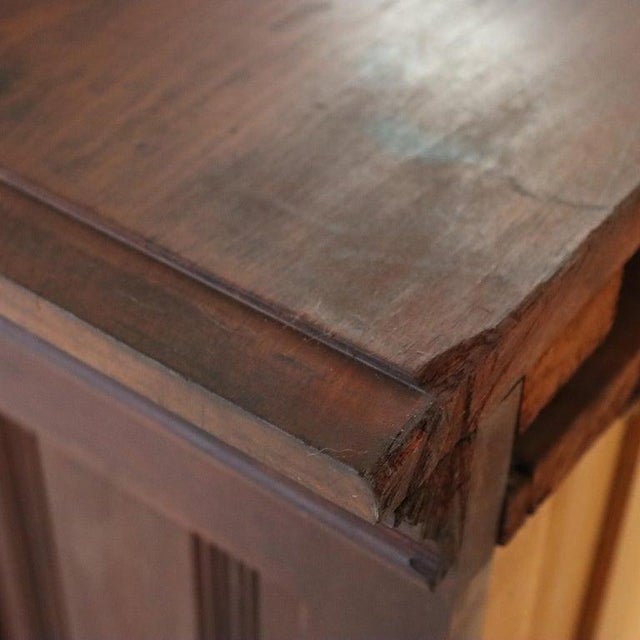 Wood Antique Mahogany Petite Open Bookcase C1930 For Sale - Image 7 of 8