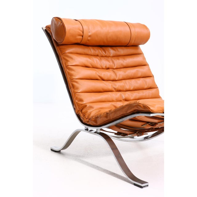 1960s Cognac Leather Highback Ari Armchairs by Arne Norell, Denmark, 1960s, Set of 2 For Sale - Image 5 of 15