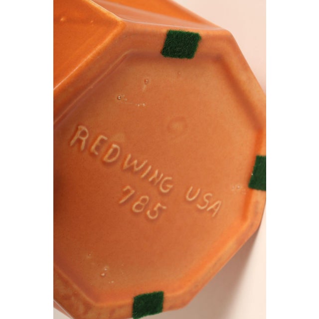 Vintage "Prismatique" Orange and Green Vase by Belle Kogan for Red Wing Pottery For Sale - Image 12 of 12