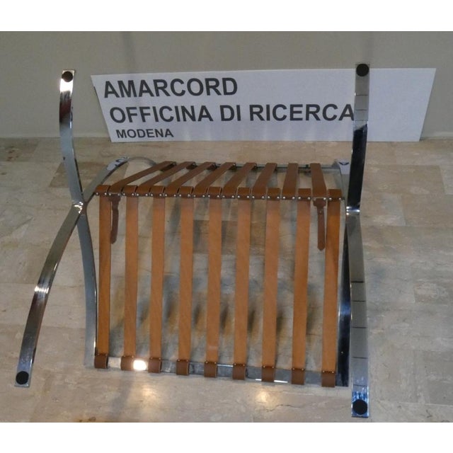 Chair in Steel and Leather in the Style of Knoll, 1980s For Sale - Image 11 of 18