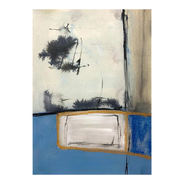 "Now I Float Iv" Original Mixed Media Painting on Paper by Zac Woodiel For Sale