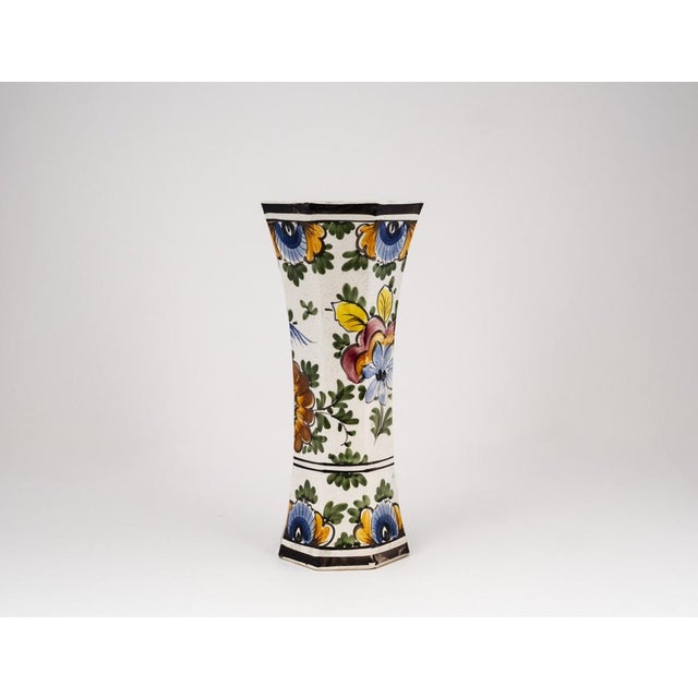 Vintage Polychrome Garniture Set by Oud Delft, 1940s, Set of 3 For Sale - Image 18 of 18