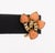 Contemporary Vintage Modernist 14k Yellow Gold and Coral Diamond Earrings For Sale - Image 3 of 7