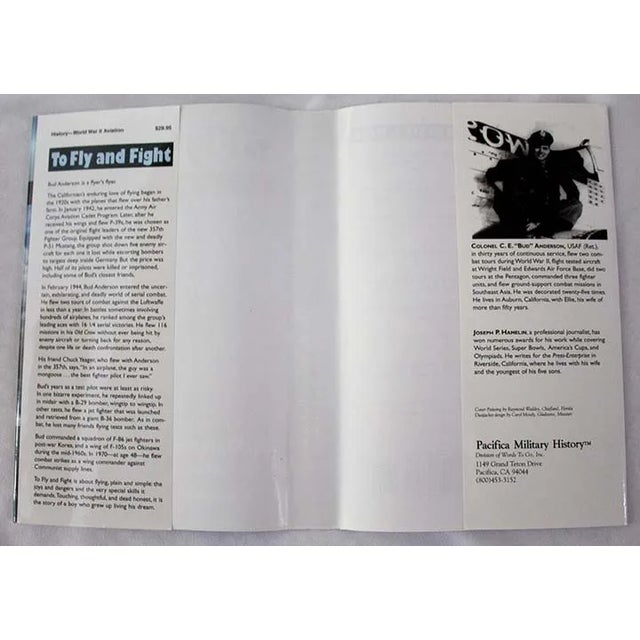 Paper To Fly and Fight Col. Clarence E. Bud Anderson Signed 1990 Hc Memoirs AAAce Dj For Sale - Image 7 of 9