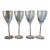 Lenox Firelight Platinum Rim With Panel Cut Wine Glasses- Set of 4 For Sale